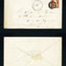 US SCOTT #26 Sayville NY 1861 Postal History Cover BROWN CARMINE, Cat.40.00