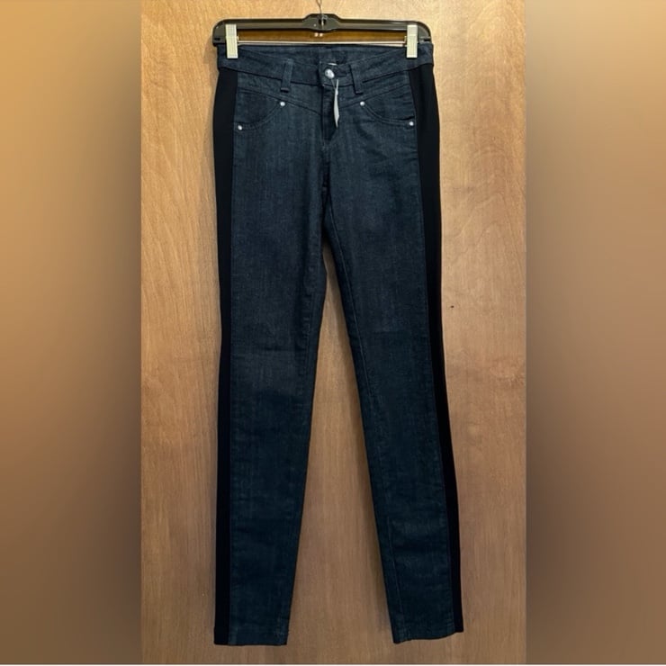 NEW CACHE SKINNY JEANS WITH CONTOUR STRIPE