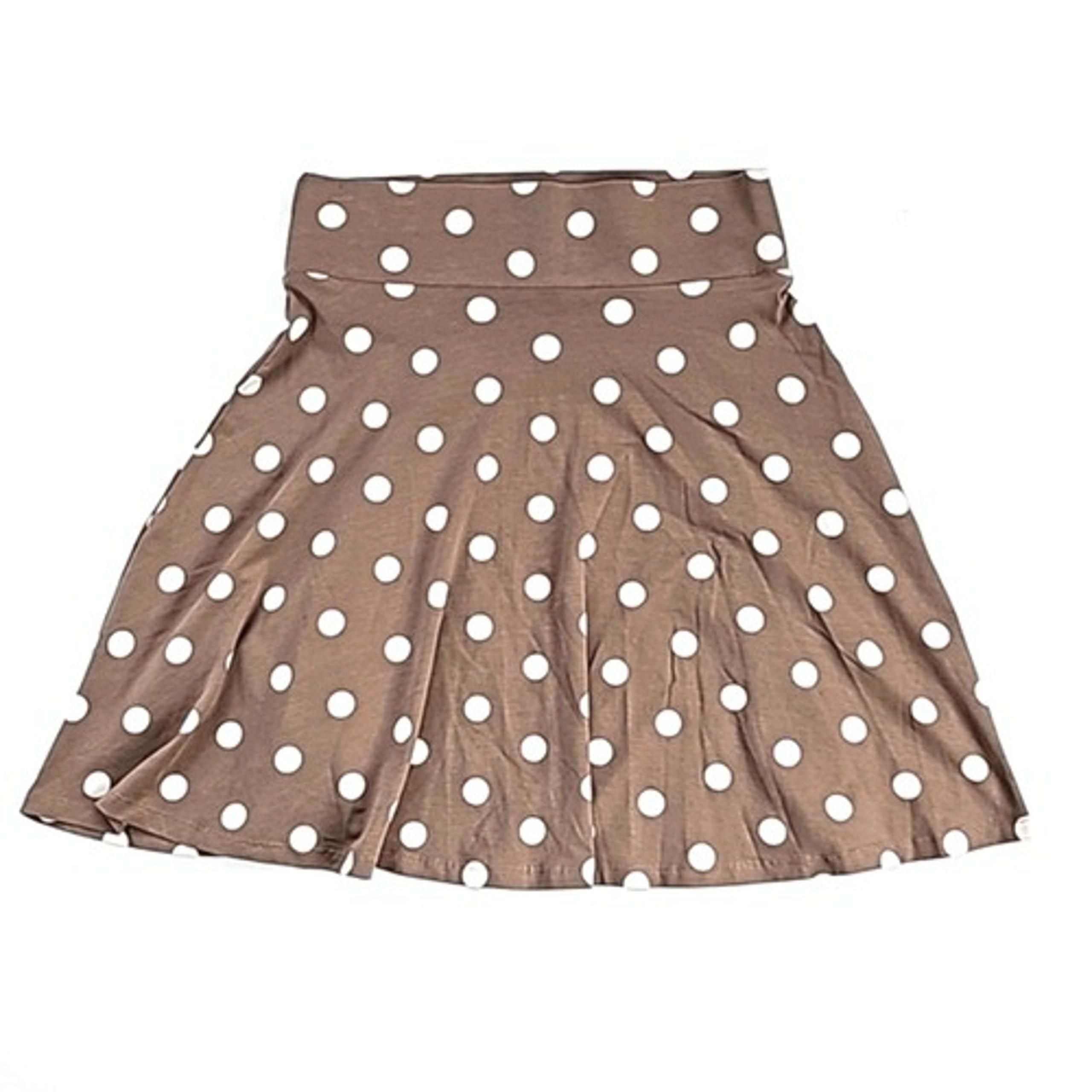 Montego Women's Brown and White Polka Dot Mini Skirt Size 4