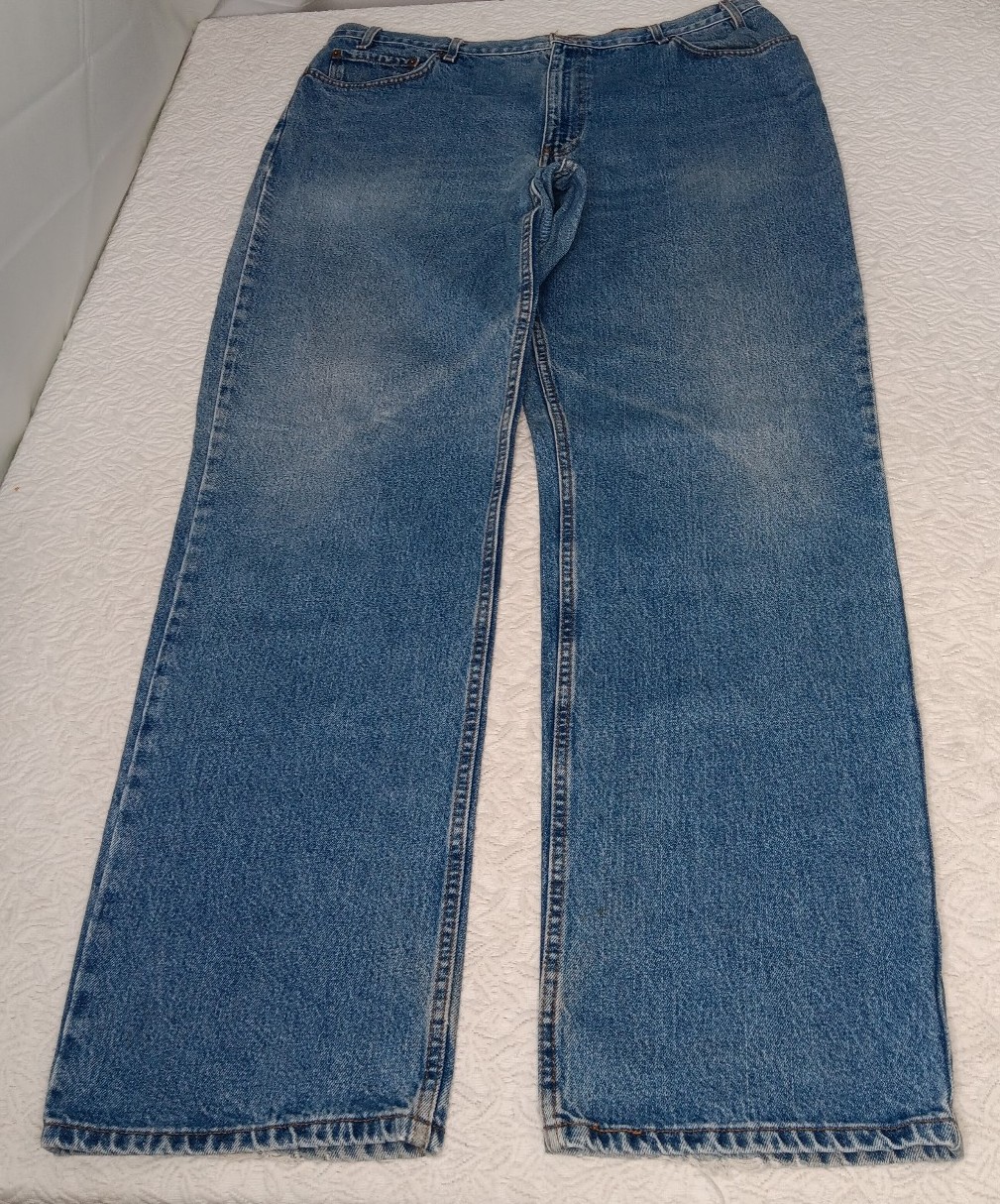 86 Eddie Bauer Jean Men 42 X 38 Tall Loose Fit Measure 42 X 37 2 Pairs Workwear