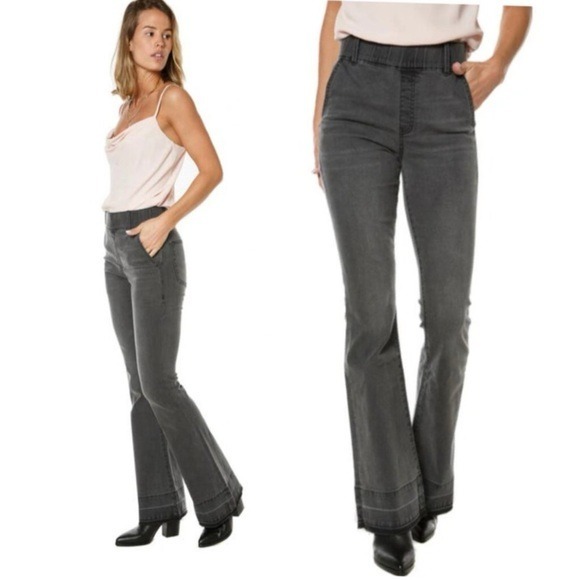 NWT JUICY COUTURE Malibu Released Hem Pull-on Jeans In Black Wash 16W