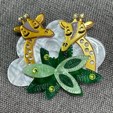 Acrylic Giraffe Brooch