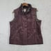 J.Jill Womens Faux Fur Collar Brown Vest L/P Petite Jacket