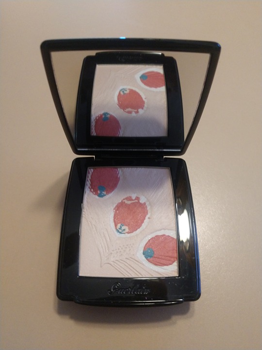 GUERLAIN PARURE DE NUIT Pressed Powder & Blush Compact Mirror Peacock 0.35 oz.