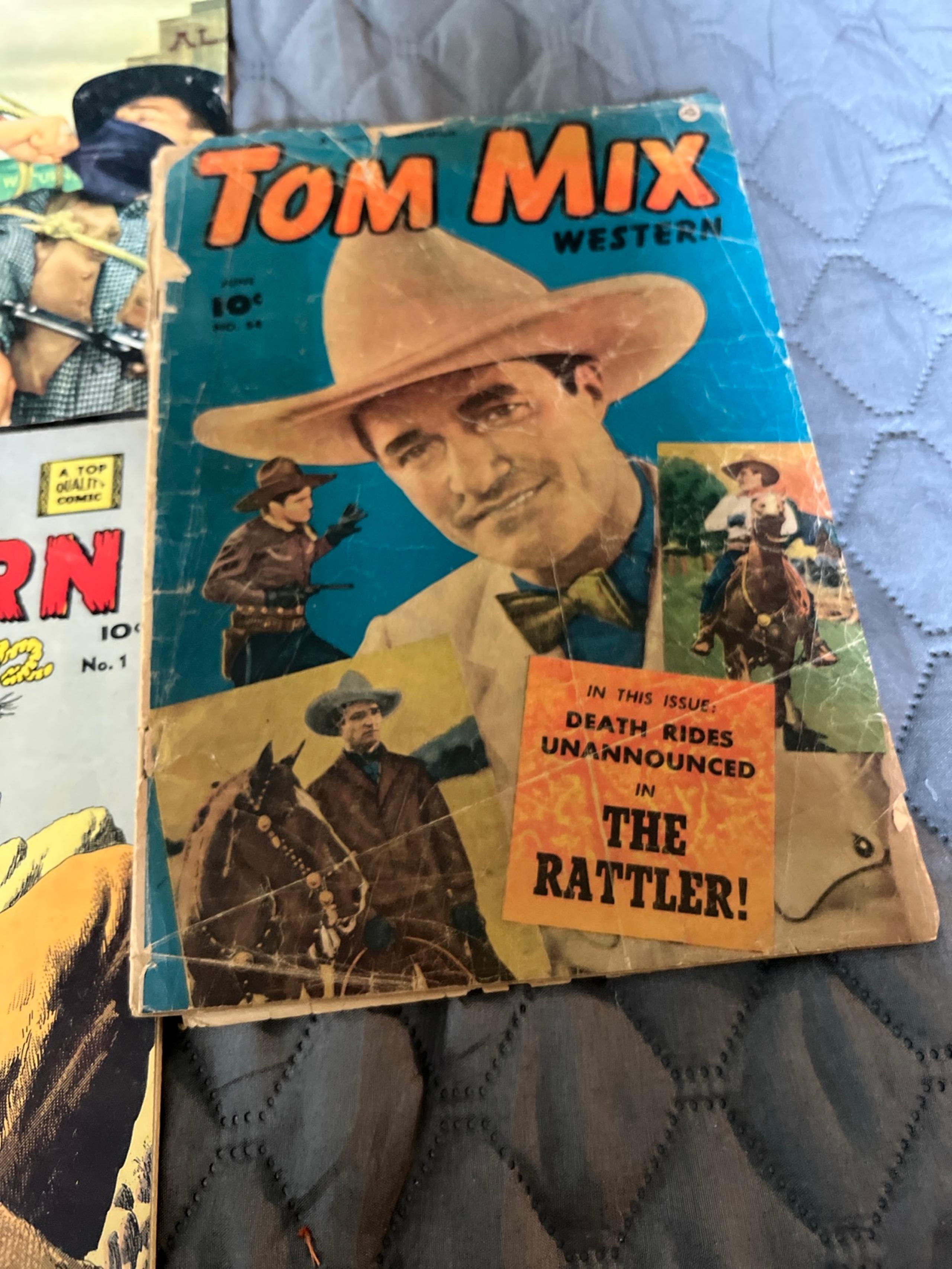 Free shipping 7 old rare Comics westerns- fair shaped aged some ripped