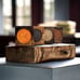 Bourbon Barrel Coasters with Colored Cork