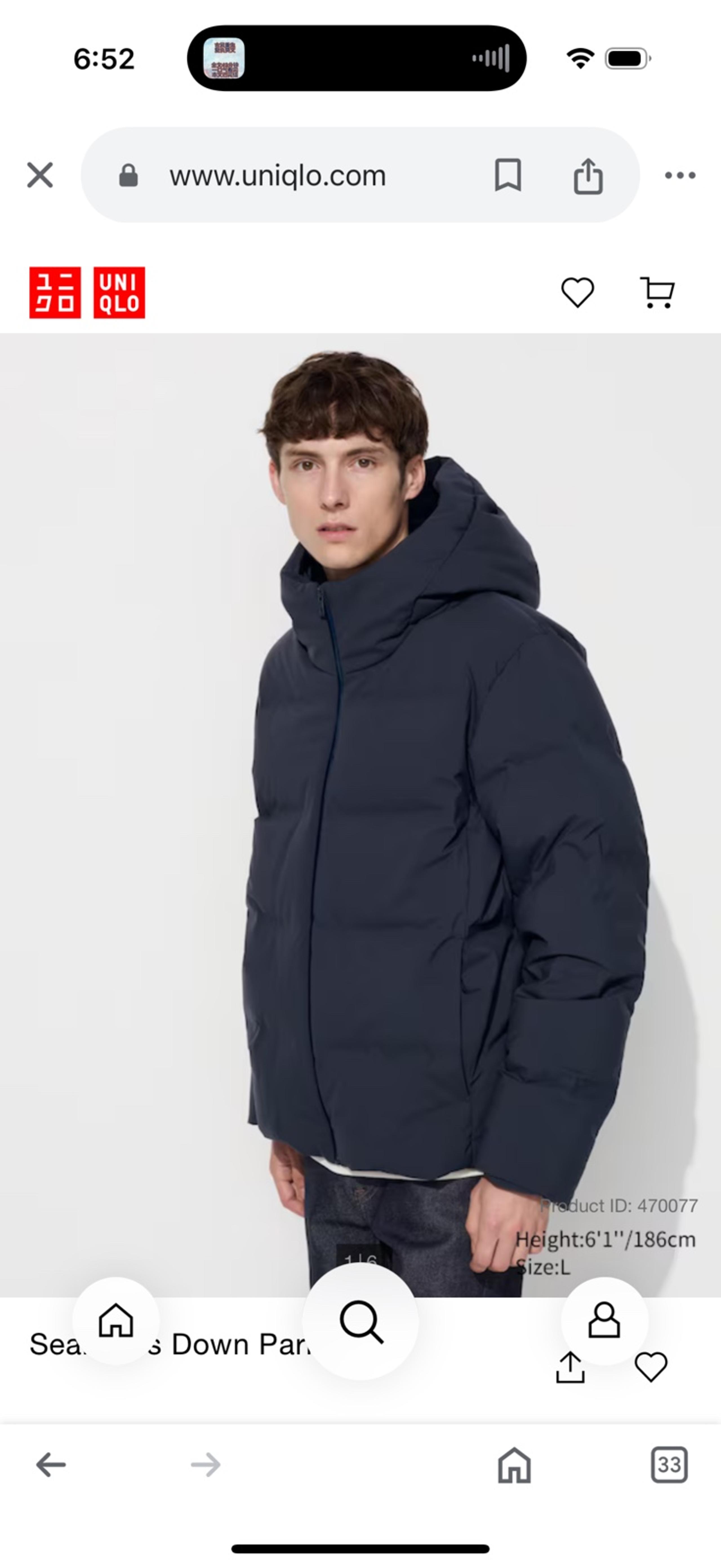 Uniqlo Seamless Down Parka