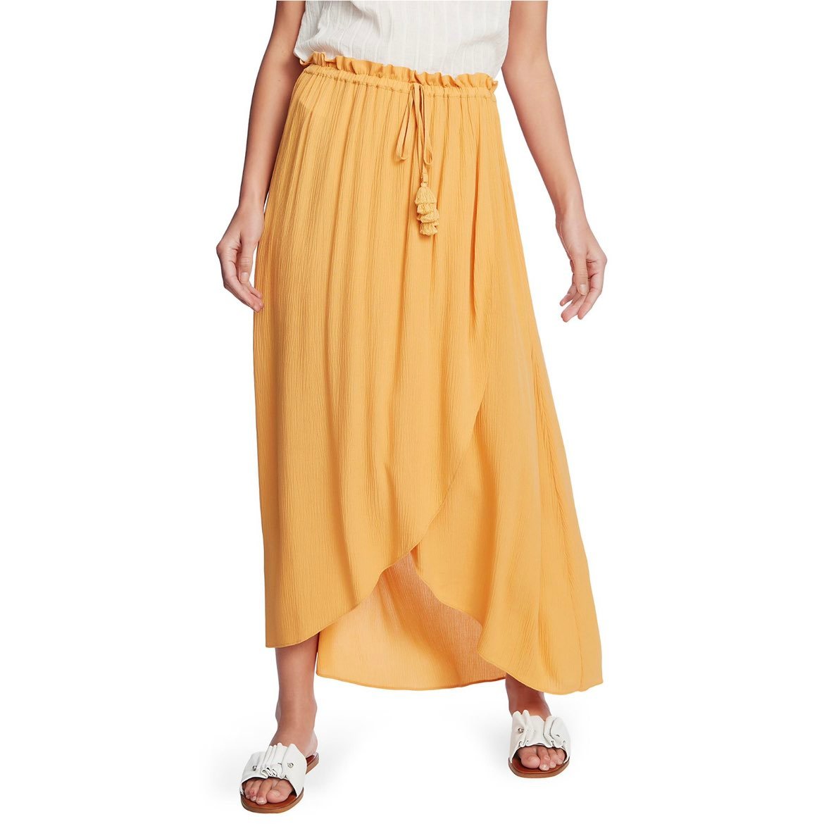 NWT XS 1.State Wrap Front Crinkle Midi S