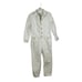 Zara White Denim Jumpsuit Long Sleeves Straight Wide Leg Women's Size S