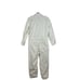 Zara White Denim Jumpsuit Long Sleeves Straight Wide Leg Women's Size S