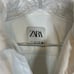 Zara White Denim Jumpsuit Long Sleeves Straight Wide Leg Women's Size S