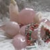 Rose quartz Crystal set