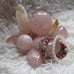 Rose quartz Crystal set