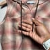 Pendleton Women 100% Virgin Wool Vest Jacket Large Pink Brown Hooded Western