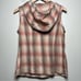Pendleton Women 100% Virgin Wool Vest Jacket Large Pink Brown Hooded Western