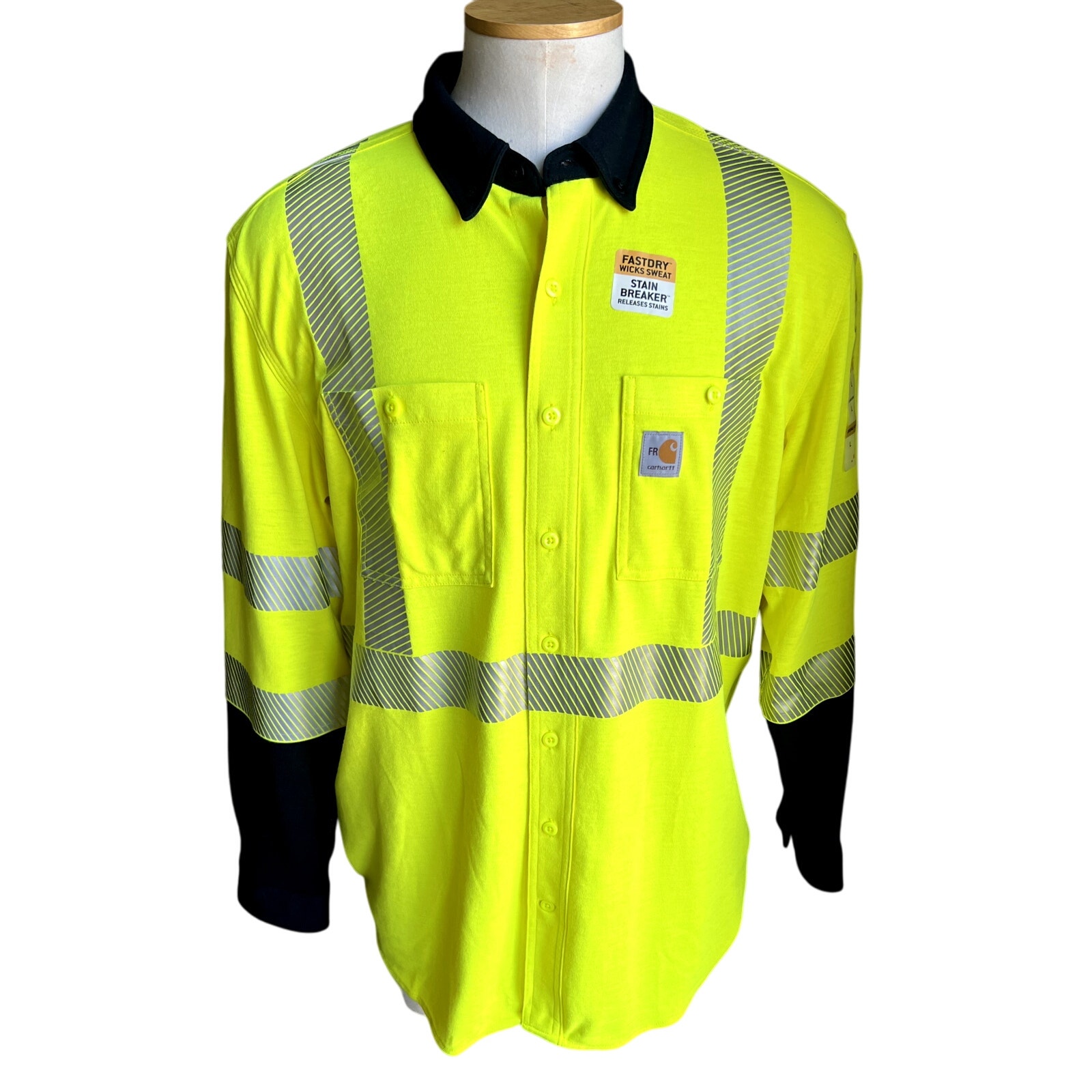NWT Carhartt flame resistant hi-visibility force long sleeve shirt size 2XL
