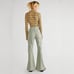 We The Free by Free People Real Deal Slit Vegan Leather Pants in Seagrass Sz25