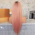 sexyslayqueen pink lace wig brown roots