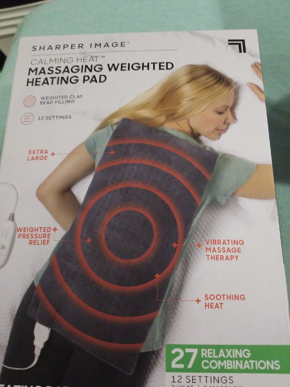 12 settings aqua Massaging Weighted Heating Pad