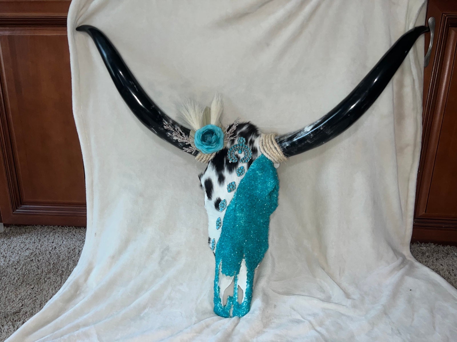 Custom cow skull