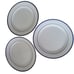 Maitre D by ONEIDA Dinner Plates Porcelain White with Two Blue Rings Set of 3