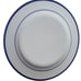 Maitre D by ONEIDA Dinner Plates Porcelain White with Two Blue Rings Set of 3