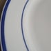 Maitre D by ONEIDA Dinner Plates Porcelain White with Two Blue Rings Set of 3