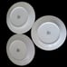 Maitre D by ONEIDA Dinner Plates Porcelain White with Two Blue Rings Set of 3