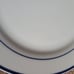 Maitre D by ONEIDA Dinner Plates Porcelain White with Two Blue Rings Set of 3