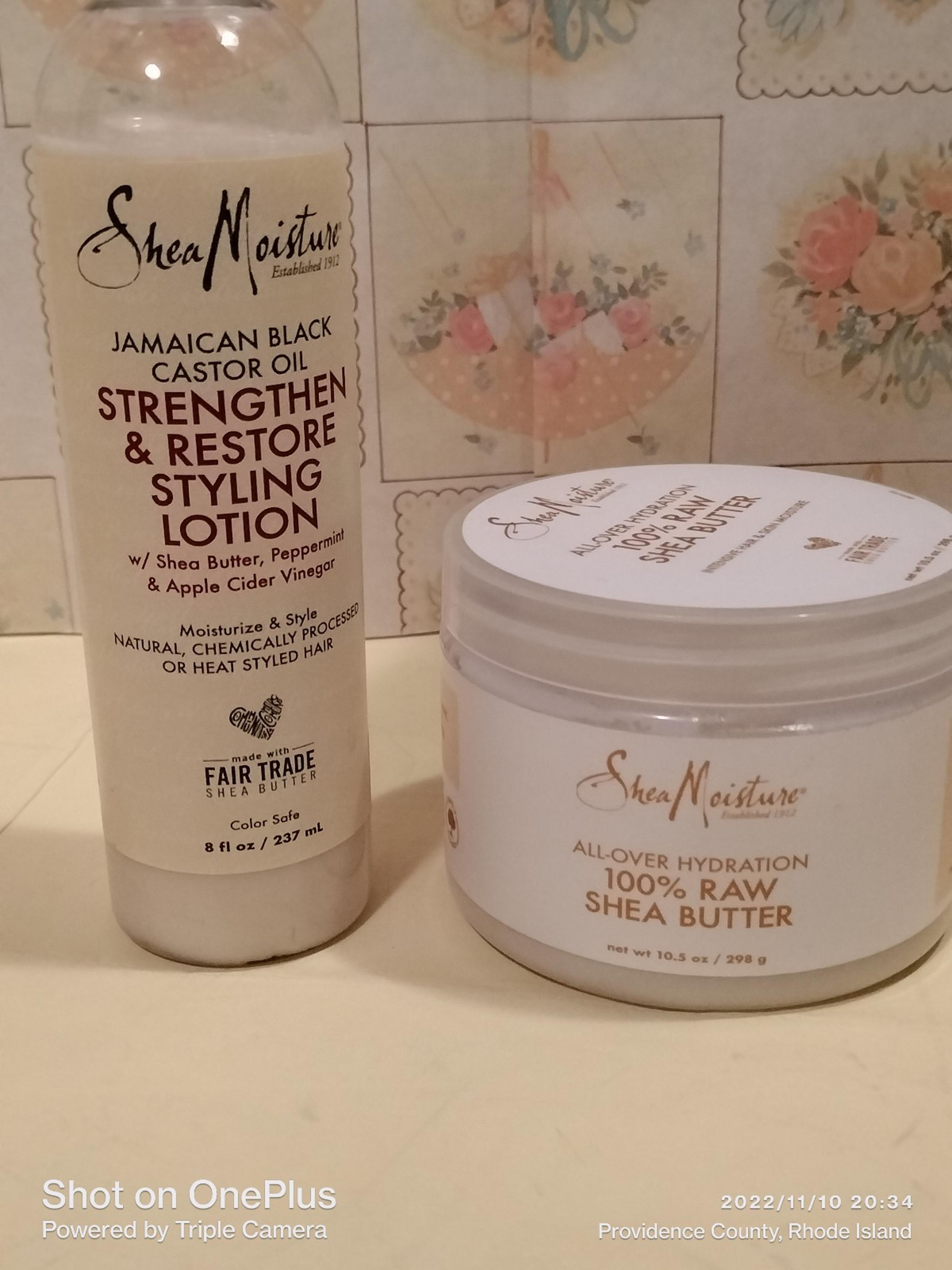Shea Moisture Styling Lotion & 100% Raw Shea Butter