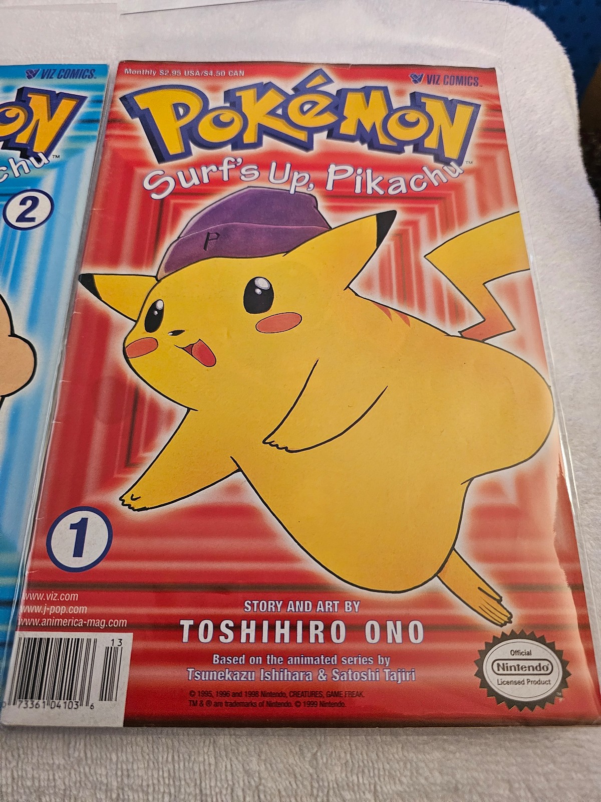 Pokemon Surf Up Pikachu 1 & 2 vintage comics 1rst print 1999