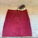 New! PAUL SMITH Suede Leather A-line Skirt