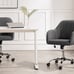 Alden Designs Velvet Mid-Back Task Chair with Armrests, Gray
