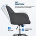 Alden Designs Velvet Mid-Back Task Chair with Armrests, Gray