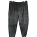 Vintage Y2K Black Leather Elastic Waist Structured Goth Retro Witch Ankle Pants