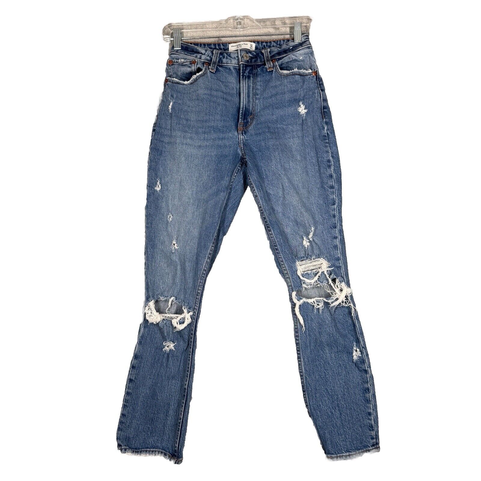 Abercrombie Jeans Women 00 24 Blue The Mom High Curve Love Streetwear Casual