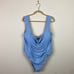 J. Crew | Light Blue Ruched Square Neck One Piece Swimsuit 22 Plus