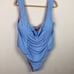 J. Crew | Light Blue Ruched Square Neck One Piece Swimsuit 22 Plus