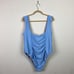 J. Crew | Light Blue Ruched Square Neck One Piece Swimsuit 22 Plus