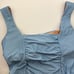 J. Crew | Light Blue Ruched Square Neck One Piece Swimsuit 22 Plus