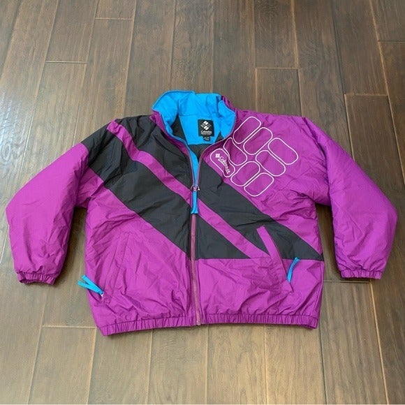 New Without Tag Columbia Purple Puffer Full Zip Jacket Size XXL