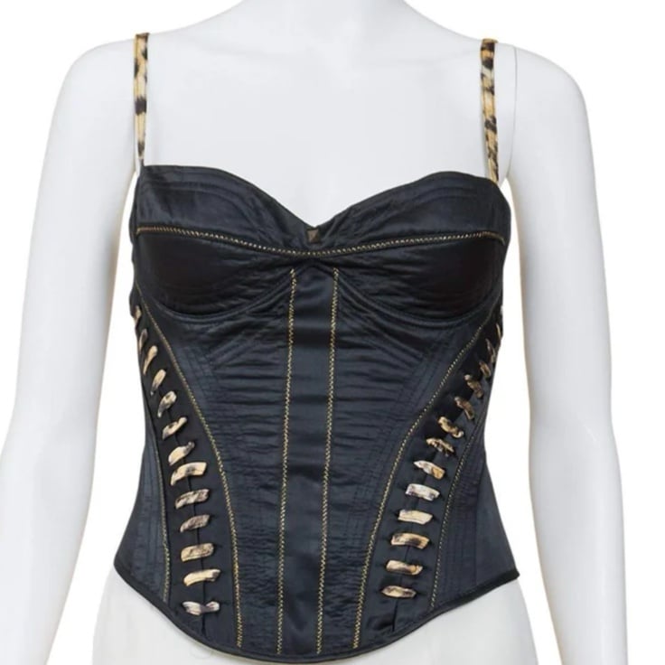 Y2K ROBERTO CAVALLI BUSTIER TOP