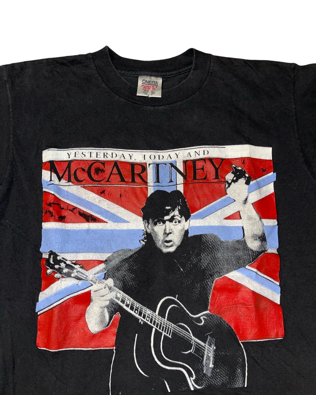 Vintage 90s Paul McCartney Yesterday & Today Tour Shirt Black XL 1990 RARE