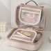 Transparent Travel Toiletry and Cosmetic Organizer Bag with Zippers and Handle