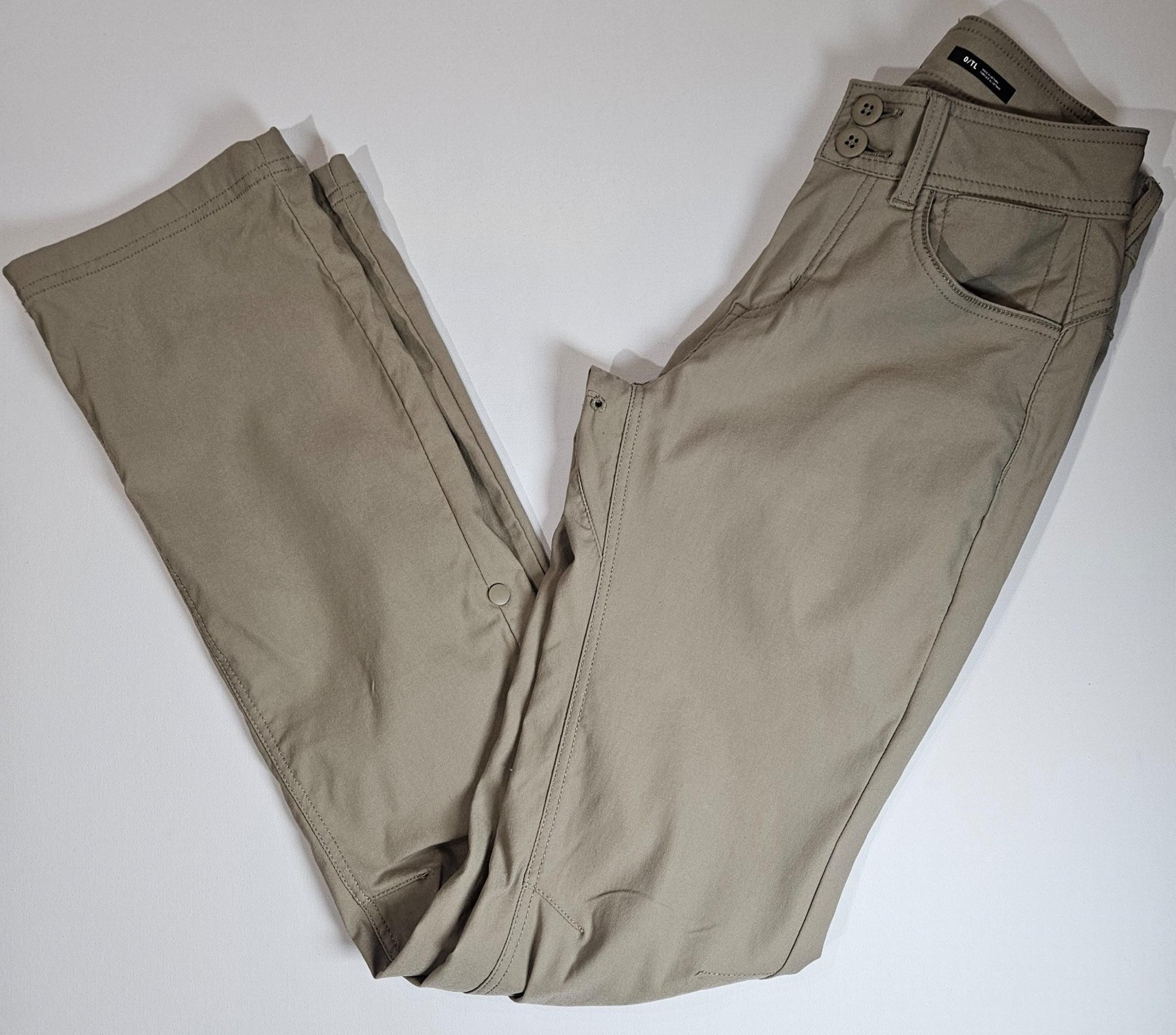prAna Womens Khakis Size 0 Standard Fit Beige Performance Hiking Gorpcore Bottom