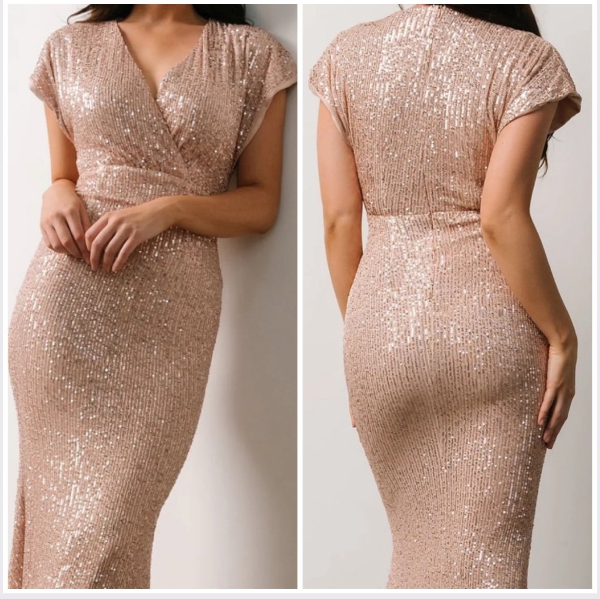NWT Baltic Born Vienna Sequin Maxi Dress in Champagne size XS