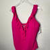 Bleu Rod Beattie Hot Pink Ruffle Lattice Plunge One Piece Swimsuit 20W