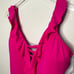 Bleu Rod Beattie Hot Pink Ruffle Lattice Plunge One Piece Swimsuit 20W