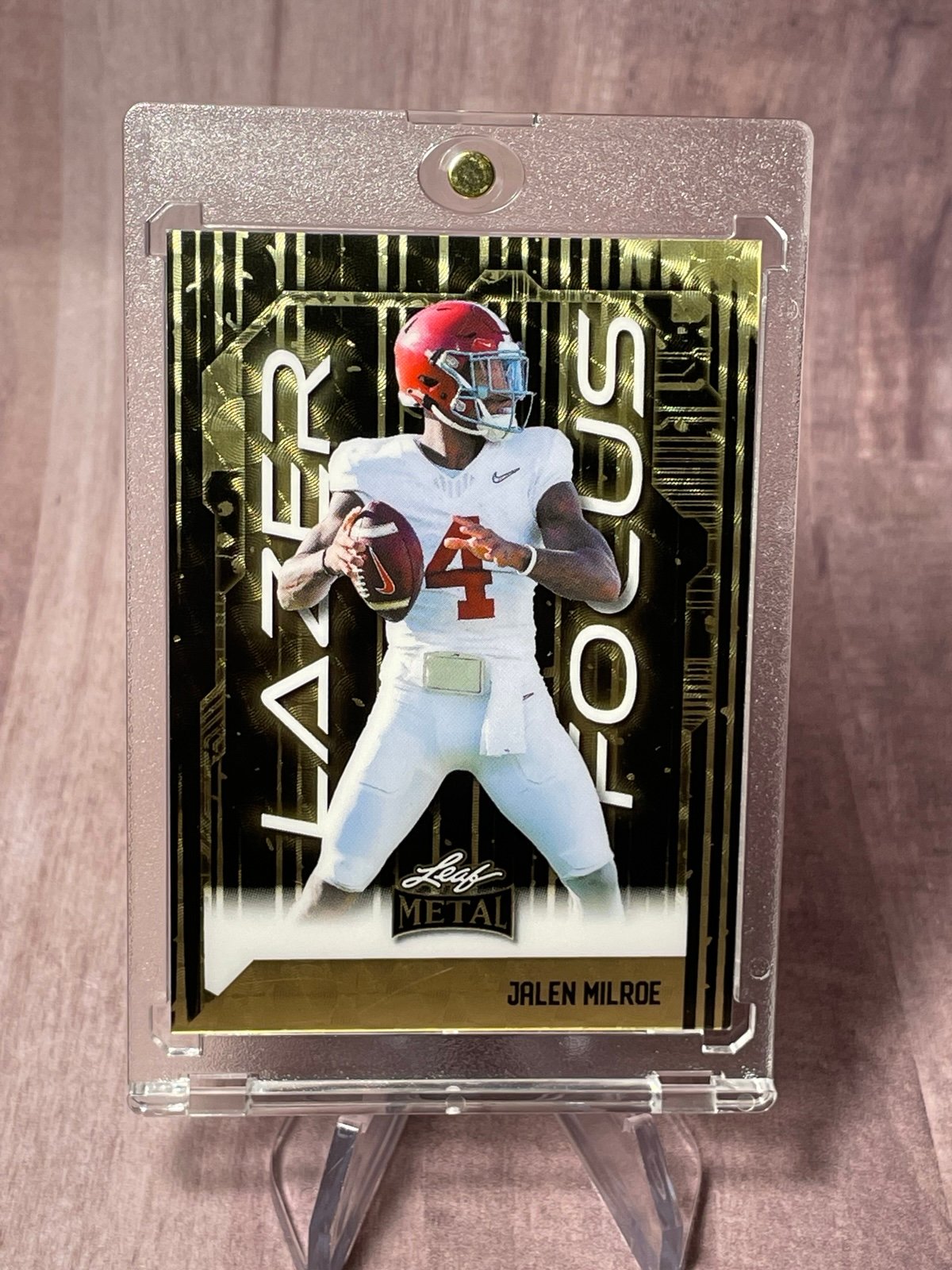 2024 Leaf Jalen Milroe Gold Vinyl 1/1 One Of One Alabama / Seattle Seahawks
