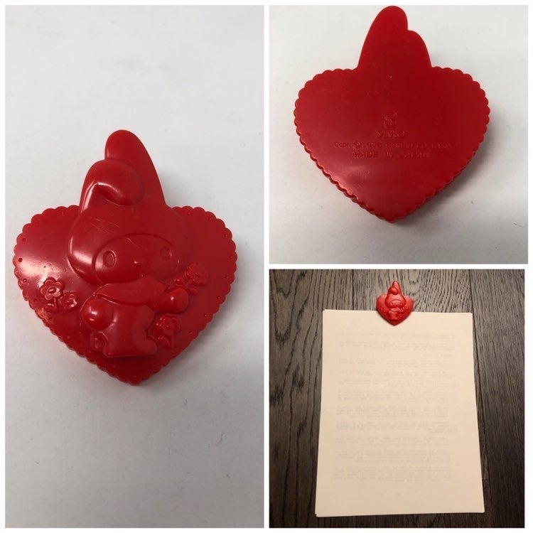 Rare My Melody Large Heart Paperclip 1976
